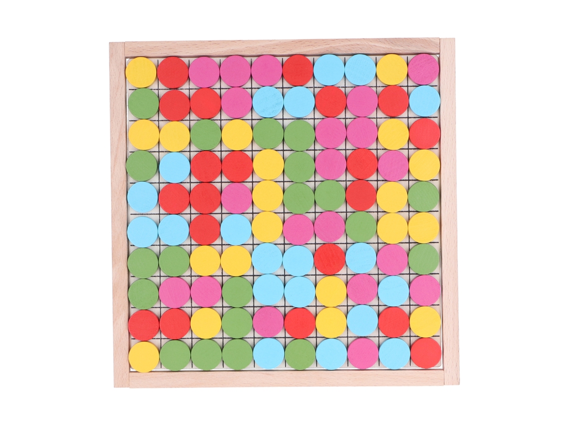 Walshlxq brinquedo Educativo de Madeira para Crianças: Quebra cabeça Matemático com Blocos, Jogo de Xadrez e Emparelhamento de Cores