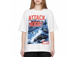 Rockinstone Jaws Movie Attack Mode White Adult T-shirt Size:m