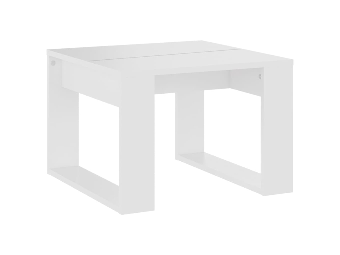 Side Table, Side Tables Vidaxl Branco Madeira Processada (50 X 50 Cm)
