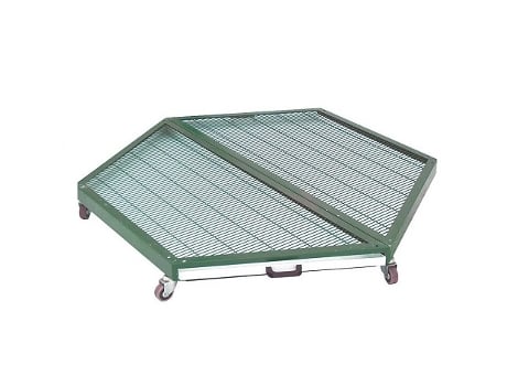 Base de Chapa Lacada para Jaula Modular Tipo Voladero de 6 Lados Con Ruedas. GÓMEZ Y CRESPO