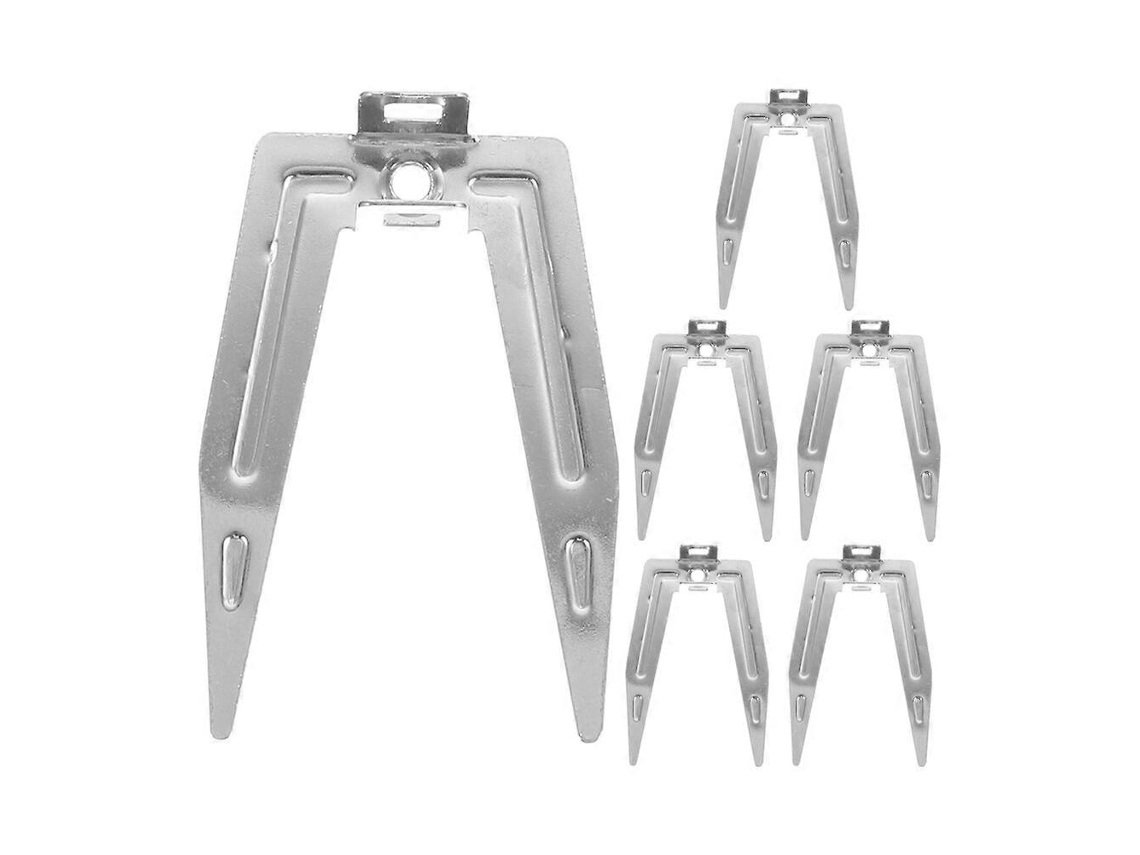 6 Tenedores Asador Rotatorio de Acero Inoxidable para Pollo, Pescado, Carne, Air Fryer, Barbacoa Interior Y Exterior 7,00x5,00x1,50cm Plata