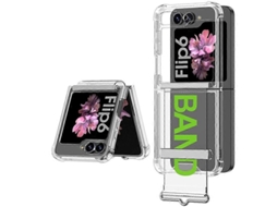 Capa Transparente Gkk Com Suporte De Pulso E Airbag Para Samsung Galaxy Z Flip7 5g