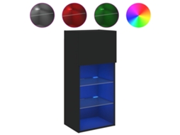 Móvel para TV com luzes LED 40,5x30x90 cm Preto MAISON EXCLUSIVE