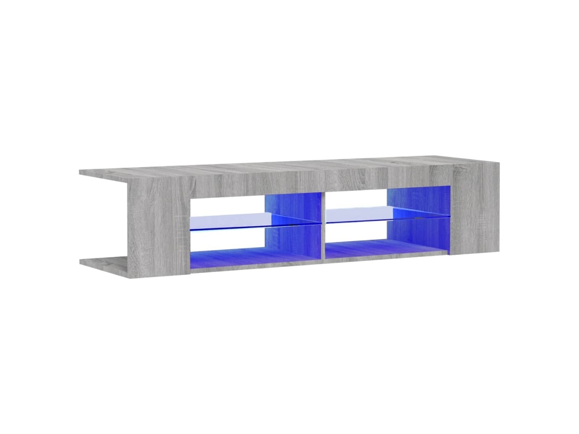 Móvel de TV com luzes LED Cinzento Sonoma MAISON EXCLUSIVE 135x39x30 cm
