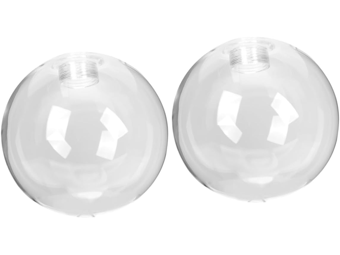 Conjunto de 2 Luminárias Pendentes com Globos de Vidro, Design Simples para Decoração. SFUSHOS