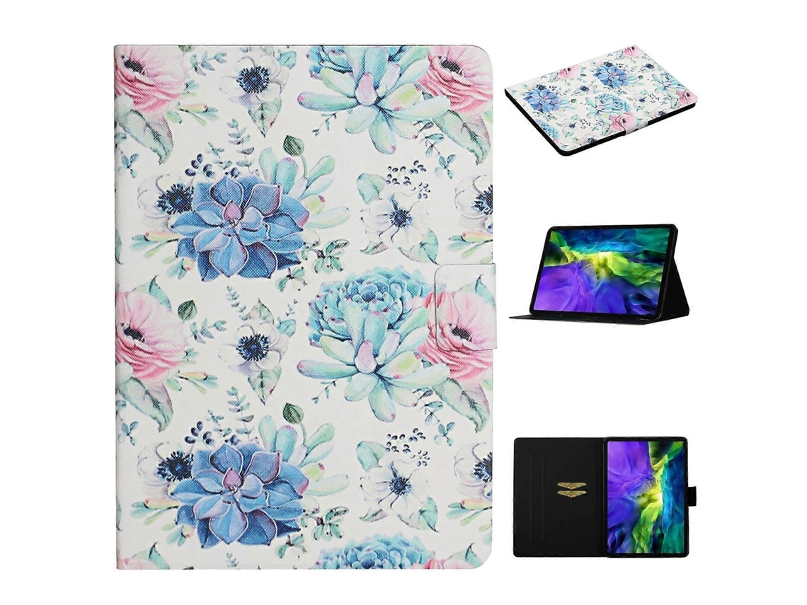 Capa de couro com estampa floral Webake para iPad 10ª geração (10,9 polegadas, 2022)