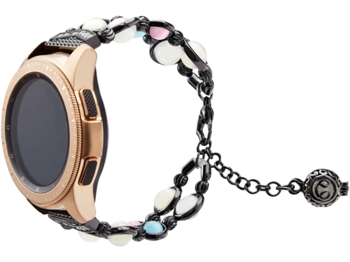 Pulseira De Relógio Universal Com Contas Luminosas E Acabamento Em