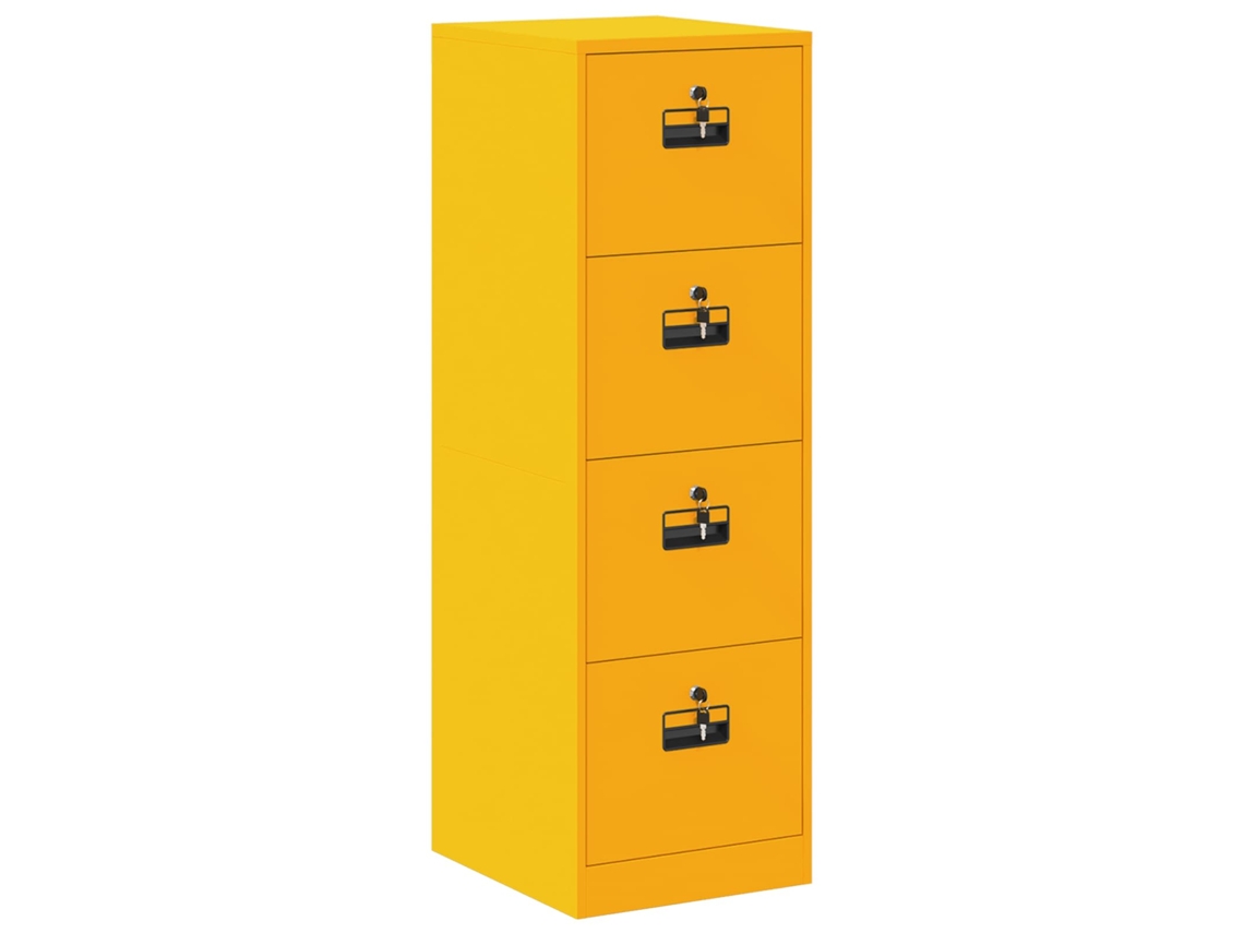 Conjunto de 2 Arquivos de Aço Inoxidável Mostaro Amarelo 44x50x106,5 cm MAISON EXCLUSIVE