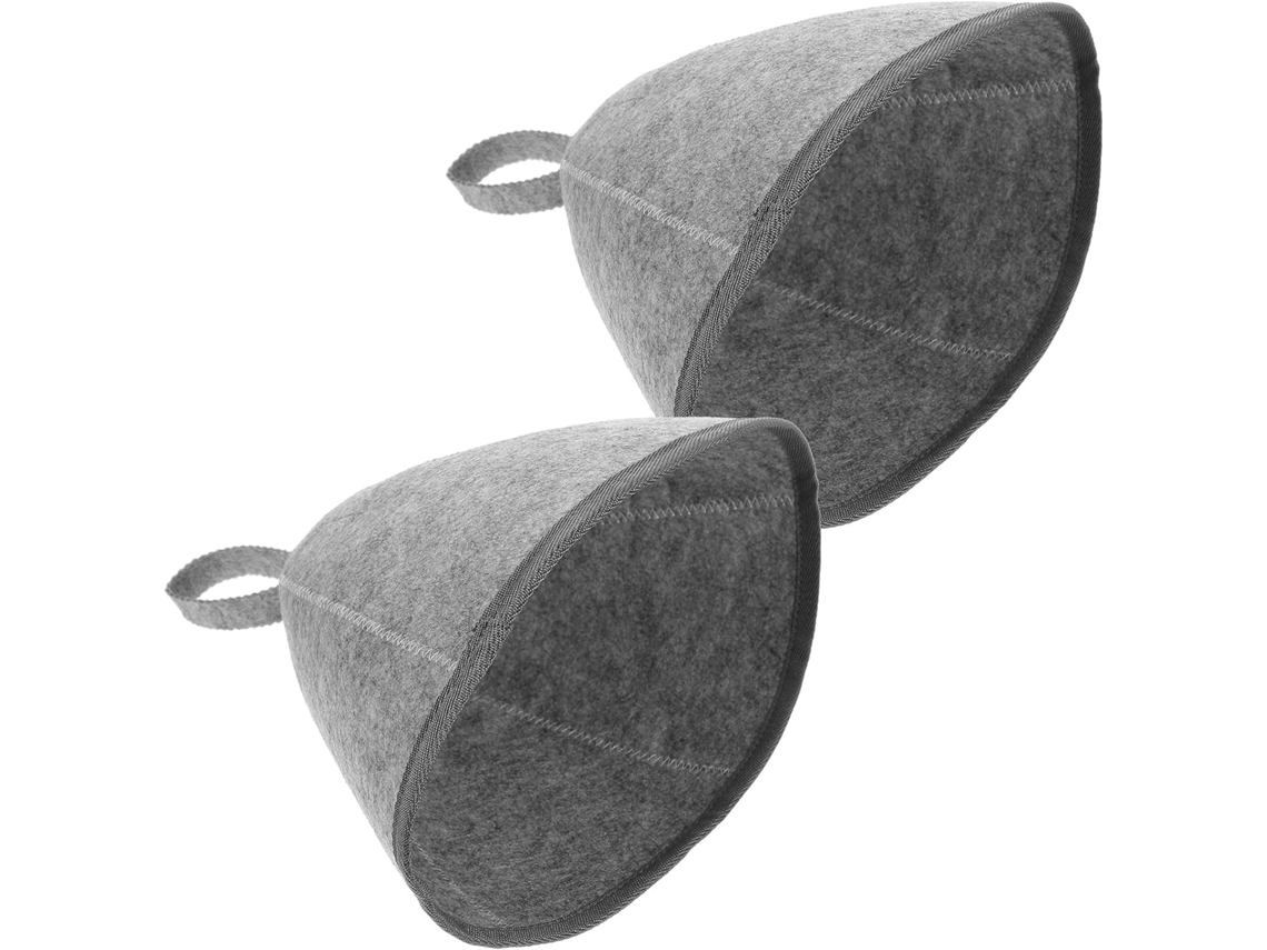 2 Toucas de Sauna de Feltro com Design Simples. Material Espesso para Proteger os Olhos. Fáceis de Guardar para Sauna e CHABERLU