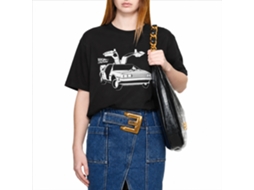Rockinstone Back To The Future Movie Car Black Adult T-shirt Size:s