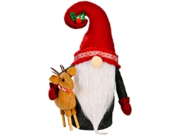 Rebe figura de Decoração de Natal de Tecido com Gorro Vermelho, Tamanho 25*8*6cm, Ideal para Lar e Presente
