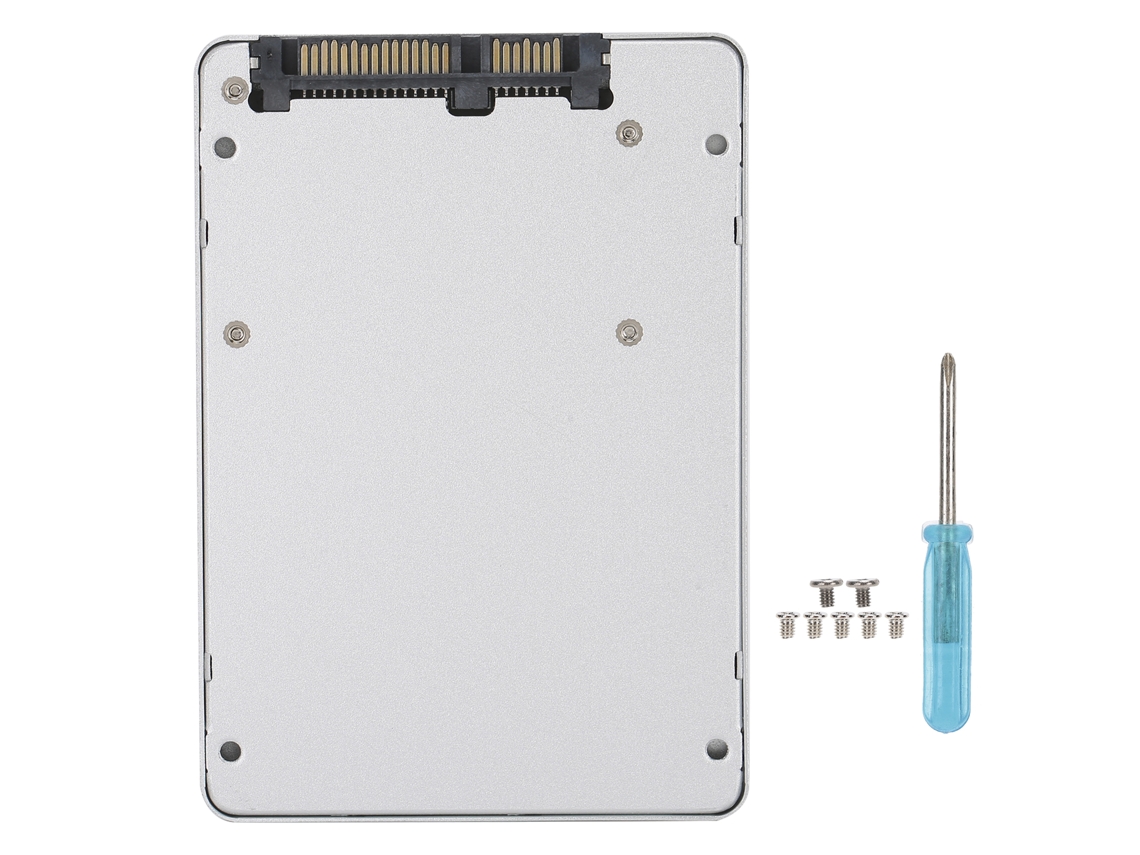 Caixa De Disco Rígido Móvel Ph30 Msata Para Sata 2,5 Polegadas Ssd Notebook Expandido Em Liga De Alumínio Luz Dourada