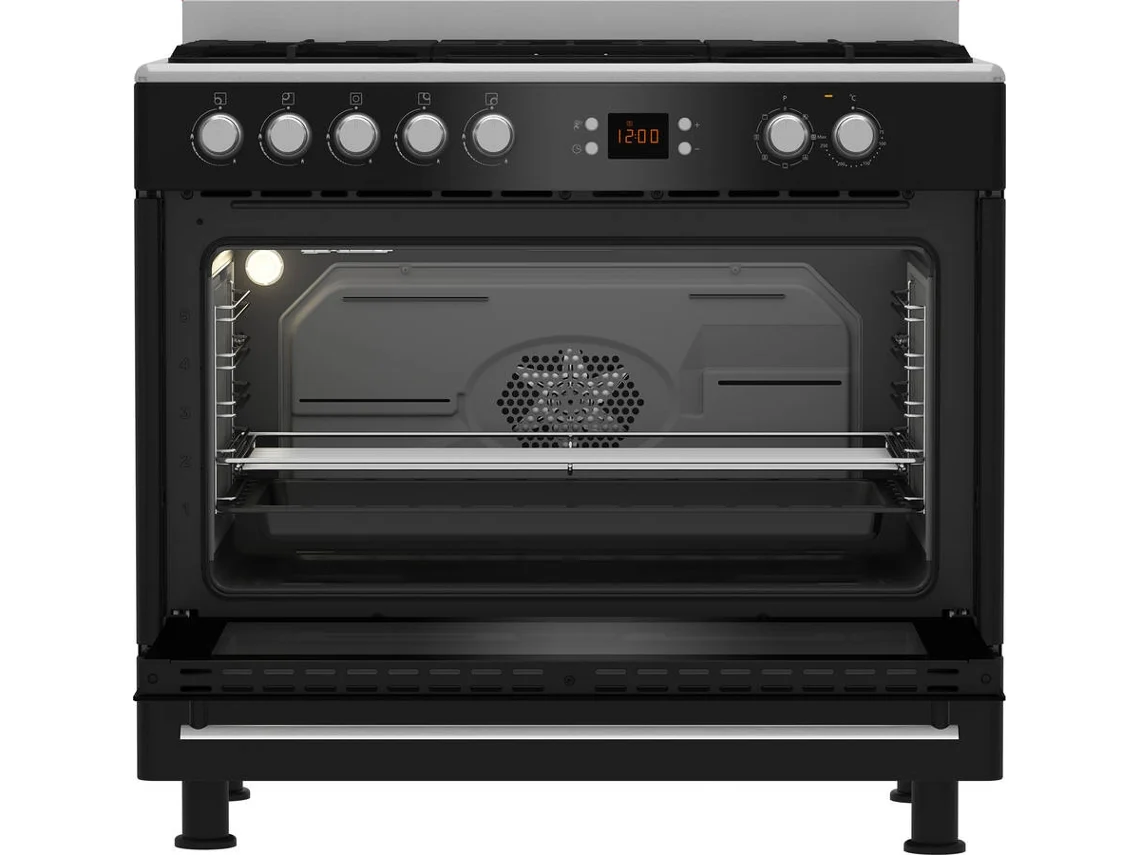 Fogão BEKO GM15310Db (Gás Natural - 112 L - 90 cm - Preto)