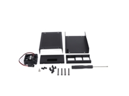 Capa Protectora De Alumínio Com Ventilador De Resfriamento Para Raspberry Pi 3 B+