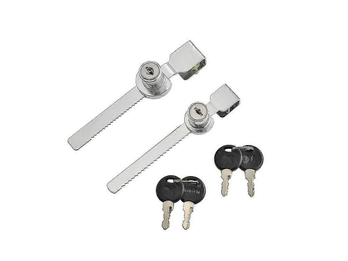 Fechadura Para Porta De Vidro Deslizante, Gavetas, Vitrine, Trava Segurança, Armário Com Acabamento Cromado, Chaves Idênticas