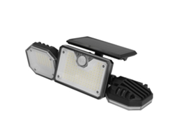 Luz Solar Externa Sensor De Movimento Ip65 3 Cabeças
