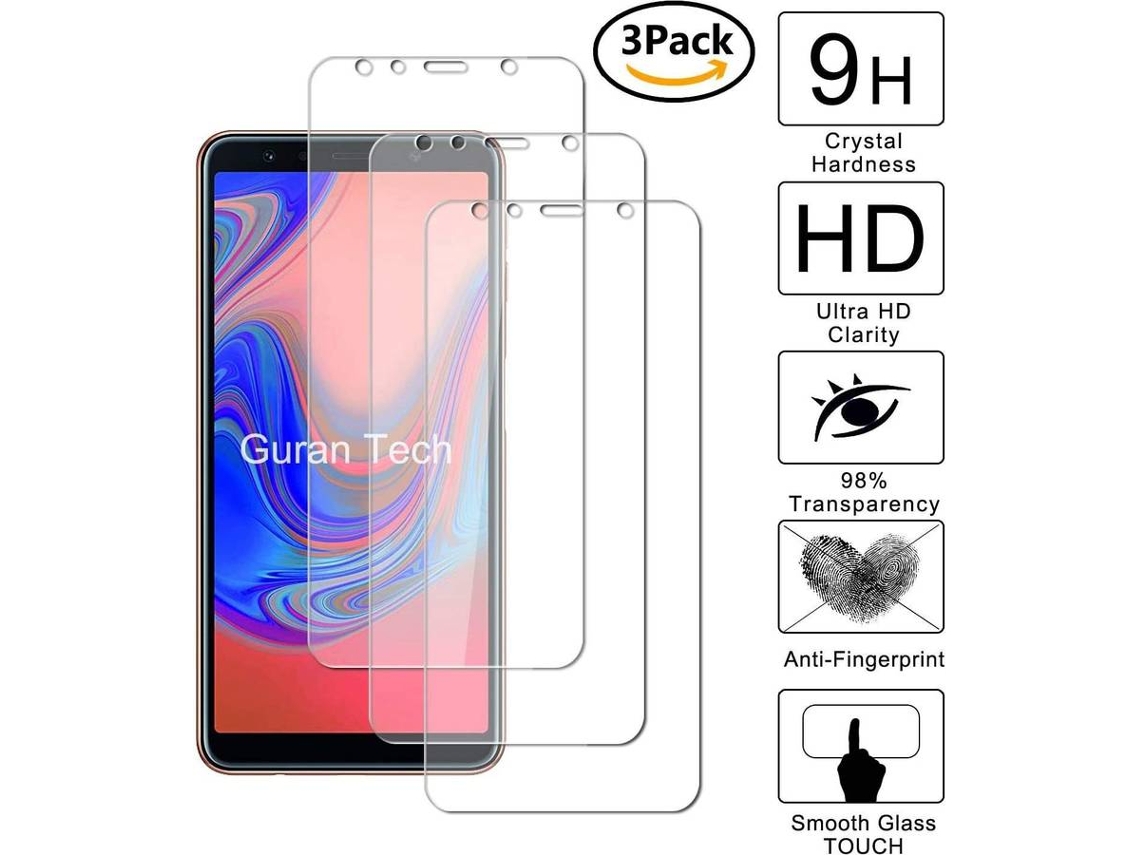 3x Película Vidro Temperado Samsung Galaxy A7 2018 HONGWE.