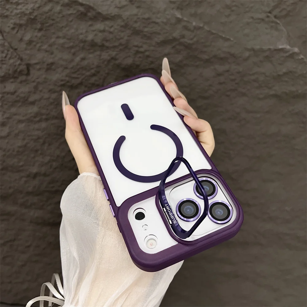 Capa Para Iphone 11 Com Suporte Magnético Magsafe E Anel De Fixação, Compatível Com Carregamento Sem Fio.