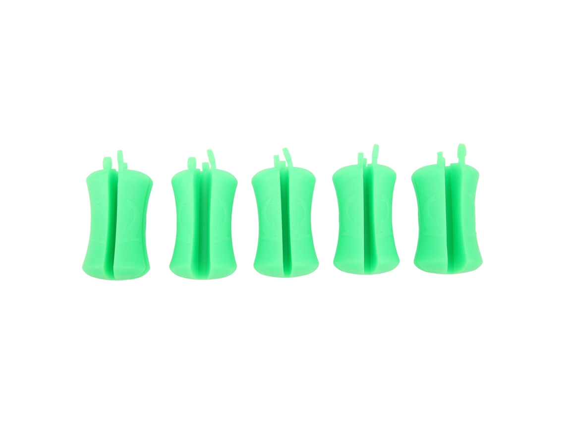 5 Unhas de Silicone para Vara de Pesca Verde Reutilizáveis