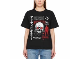 Rockinstone Amityville Horror Movie Japanese Text Black Adult T-shirt Size:l