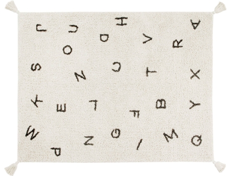 Tapete Infantil HAPPY DECOR KIDS alfabeto (Bege - Algodão - 120x160 cm)