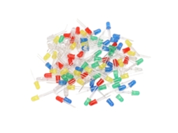 Kit 100 Diodos Led 5mm Vermelho Verde Amarelo Azul Branco para Diy Projetos Científicos
