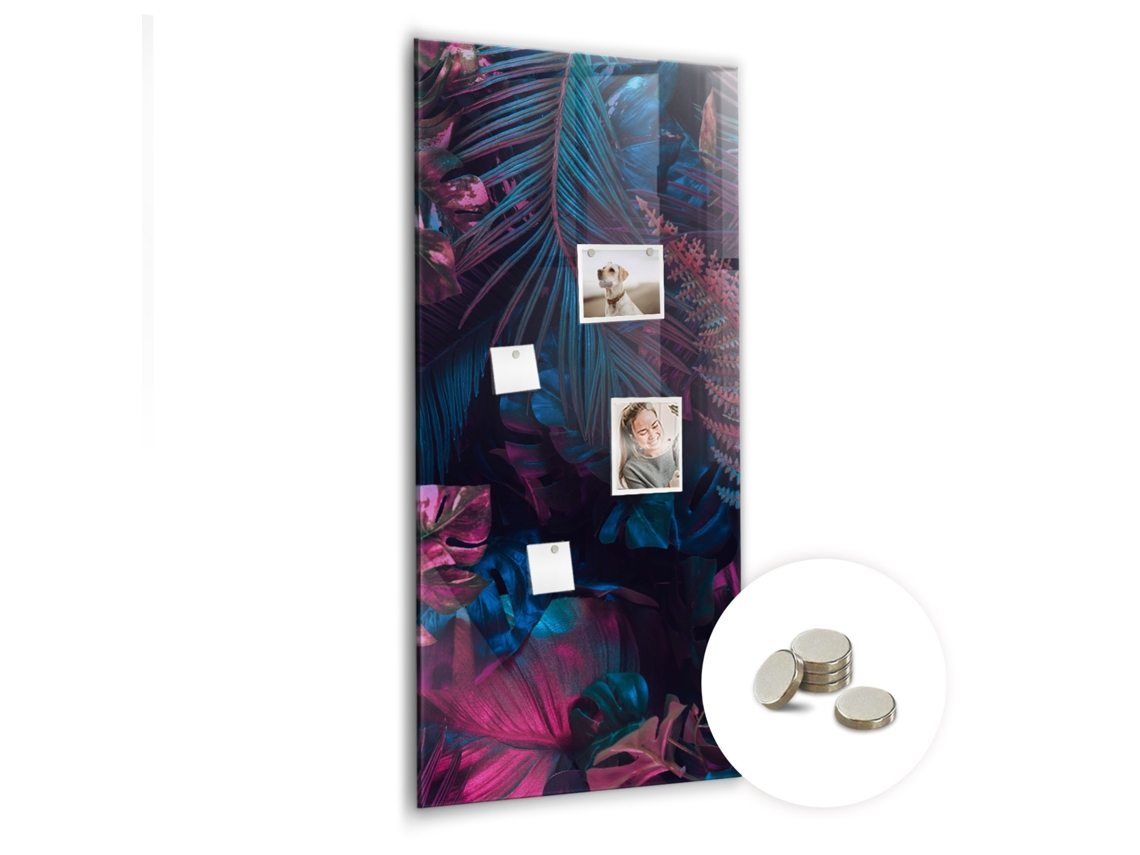 Quadro Magnético De Parede Folhas Tropicais Para O Quarto Das Crianças Espelharte (60x120 Cm)