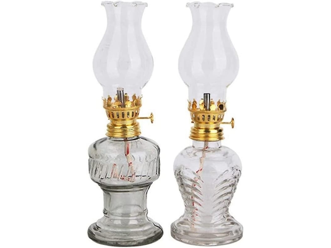 Lâmpadas A Óleo Vintage Para Uso Interno Conjunto De 2 Lâmpadas De Querosene De 8 Polegadas Com Copo Furacão