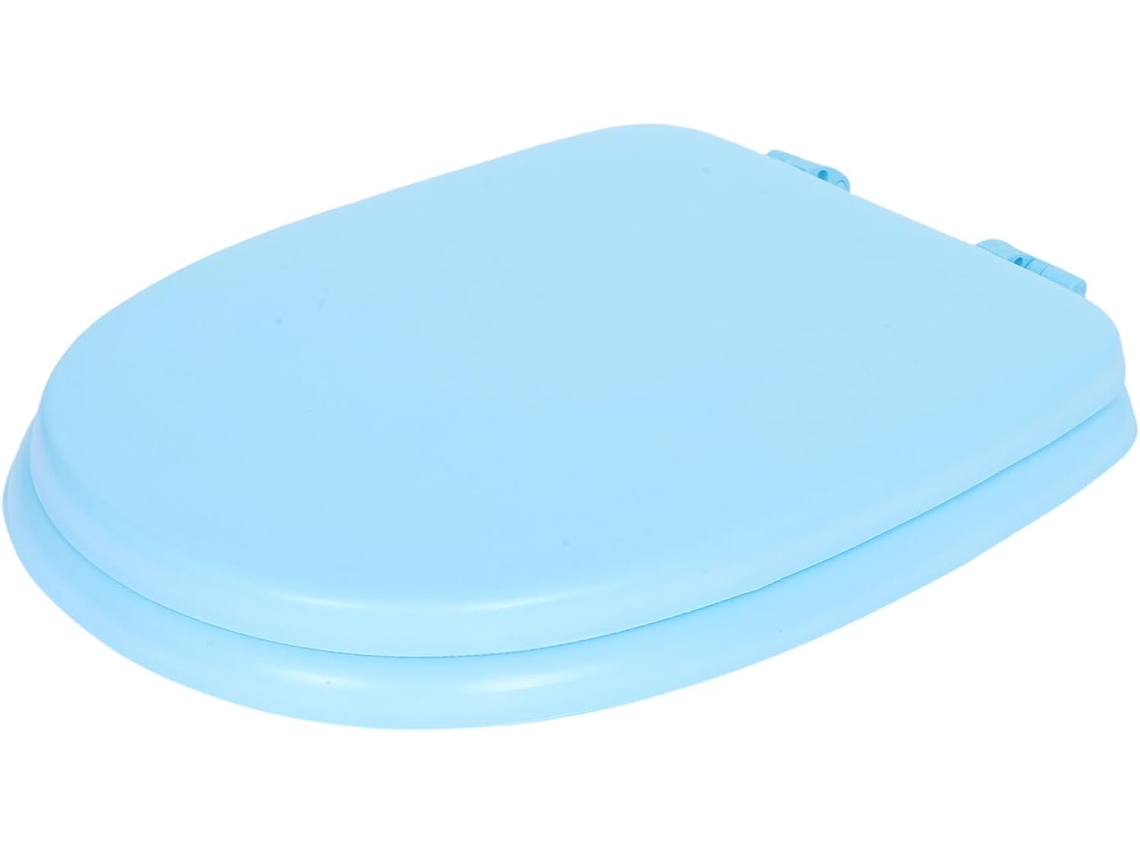 Assento Sanitário Clássico Azul Em Eva, Redondo Acolchoado E