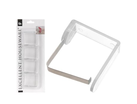 Pinzas sujetamanteles transparentes  blister 4