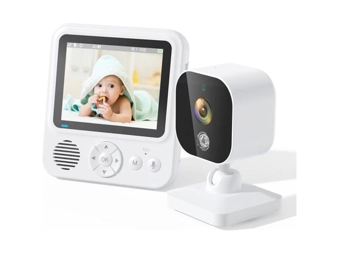 Monitor De Vídeo Sem Fio Para Bebês Pimpimsky, Tela Vigilância Doméstica Com Câmera Bebê 2,4 Ghz. Aquaforge
