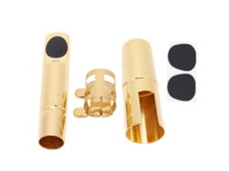 Boquilha de Metal para Saxofone Tenor com Tampa e Almofadas, Acessórios para Instrumentos Musicais AQUAFORGE (6c)