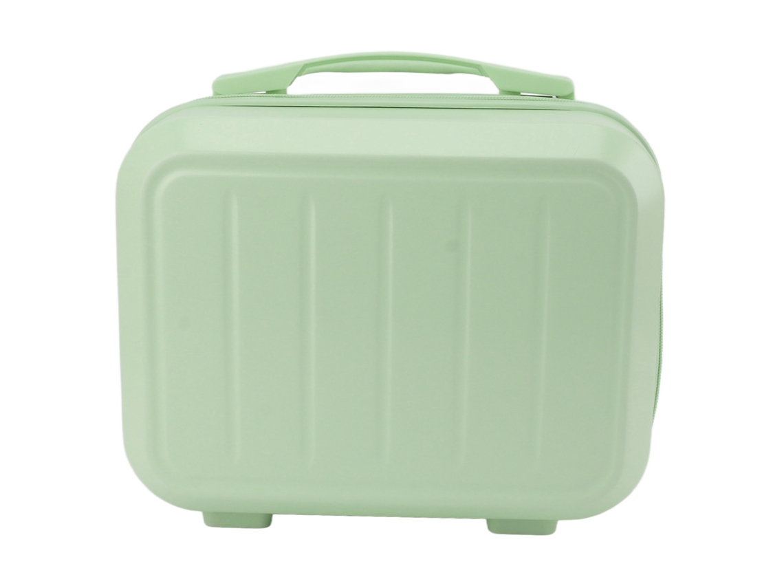 Bolsa de Maquiagem de Viagem Abs de 14 Polegadas com Grande Capacidade para Mulheres e Meninas Verde