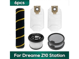 Conjunto De 6 Peças Para Aspirador Robô Dreame Z10 Station: Filtro Hepa, Escova Rotativa E Saco De Pó._ozo