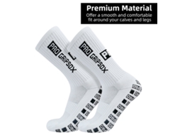 Meias Desportivas de Futebol com Grip, Alta Elasticidade, Tamanhos 39-46, Preto e Branco S/MARCA