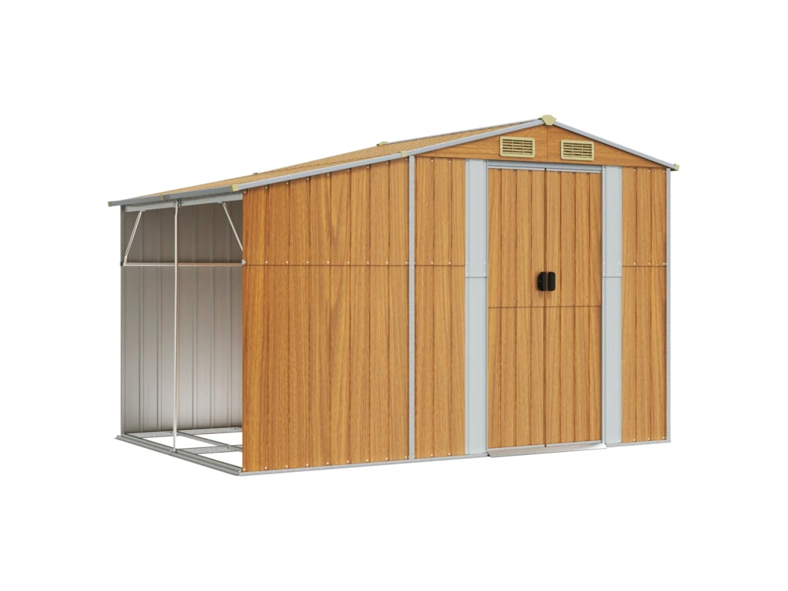 Garden Shed, Garden Sheds Vidaxl Marrom Aço (277 X 192.5 X 179 Cm)