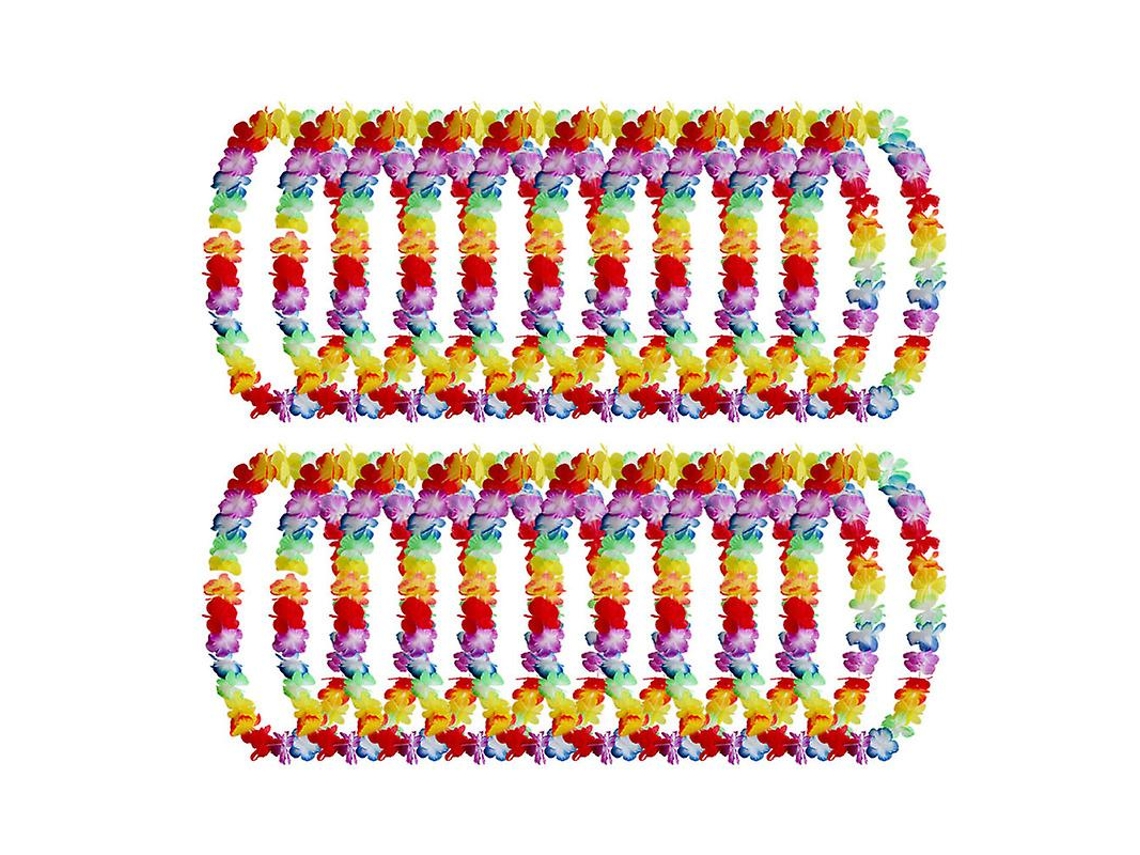 20 Unidades de Colar de Flores Do Havaí ALLINLESS