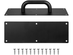 Puxador De Porta Correr Madeira, Placa De Pressão Em Aço Inoxidável Preto, 30cm 11, 81 Polegadas, Com Parafusos, Para