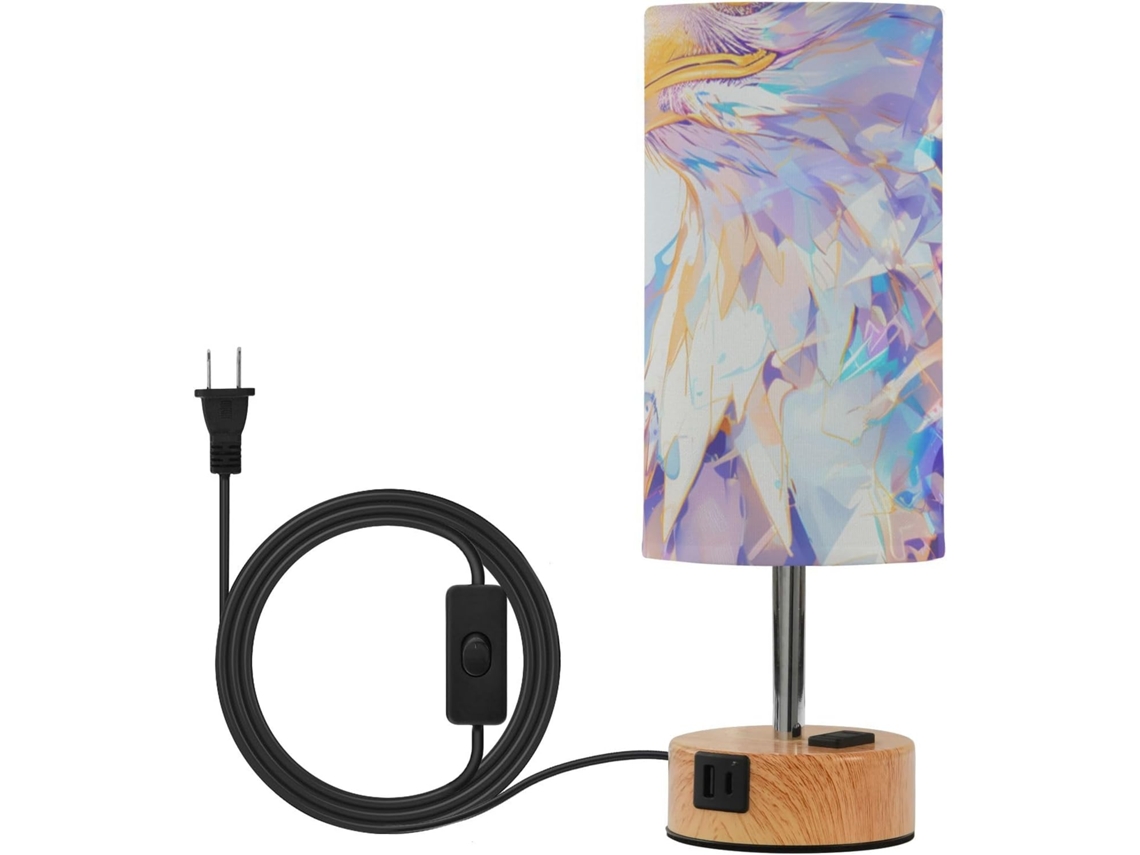 Abajur Pequeno Para Quarto Com Cúpula De Tecido, Lâmpada Led Inclusa, Ideal Para Cozinha