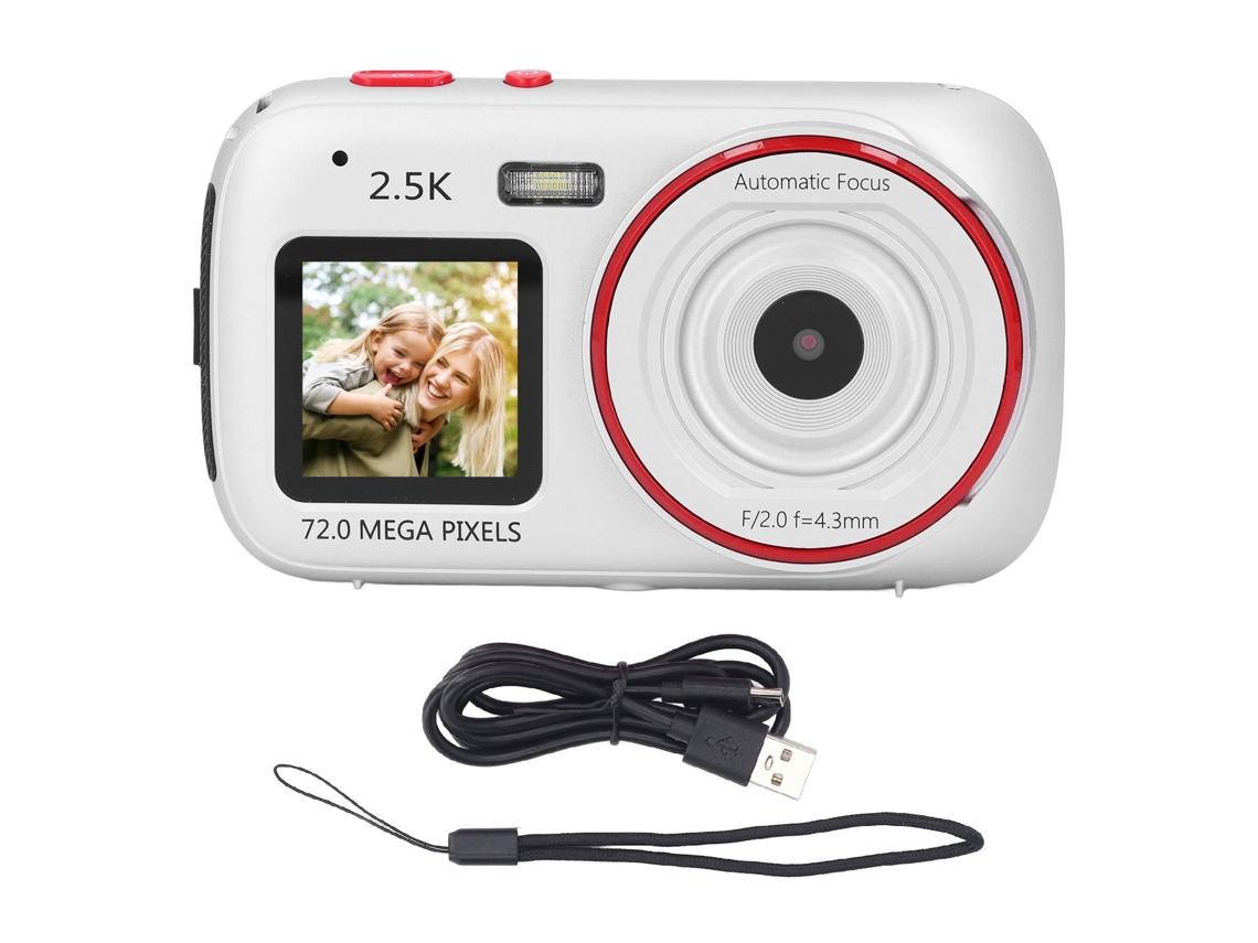 2026 câmera Digital com Zoom 16x, Autofoco, Antivibração e Tela Dual para Selfies