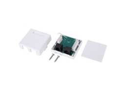 Adaptador de Parede com 2 portas RJ45 e Jack Keystone RJ11 para redes S/MARCA