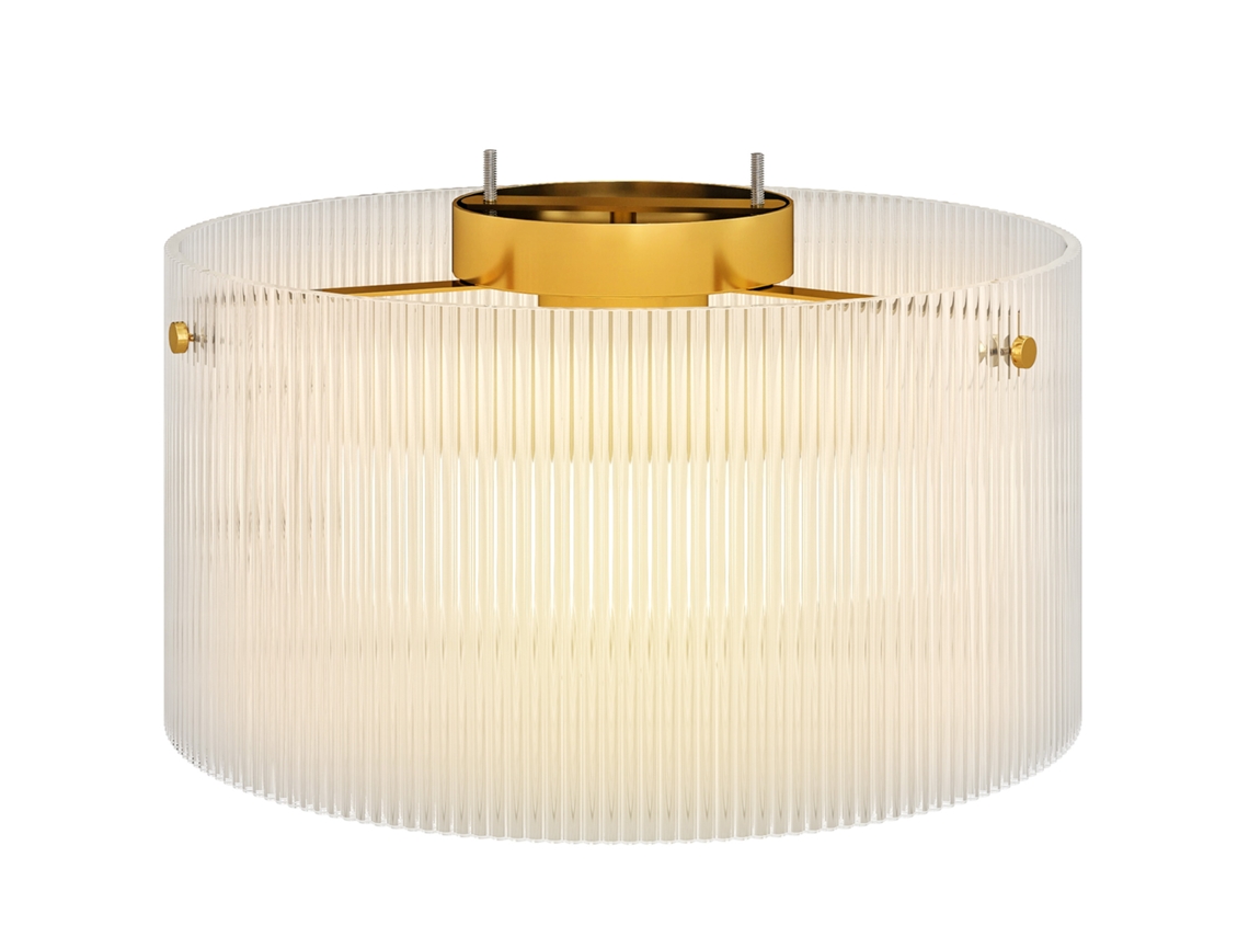 Abajur de Teto com Abajur Acrílico, Metal, Halógeno e Led Compatível pt