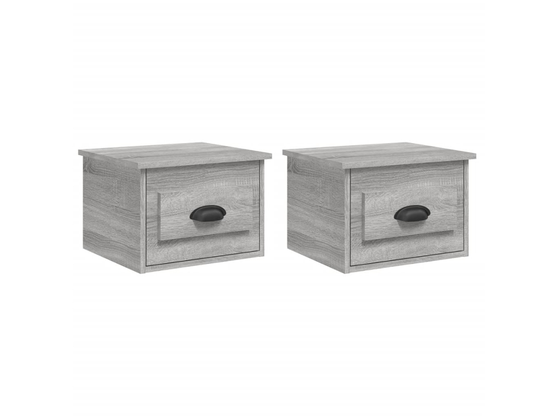 Conjunto de mesas de cabeceira de parede Cinzento Sonoma MAISON EXCLUSIVE 41,5x36x28 cm