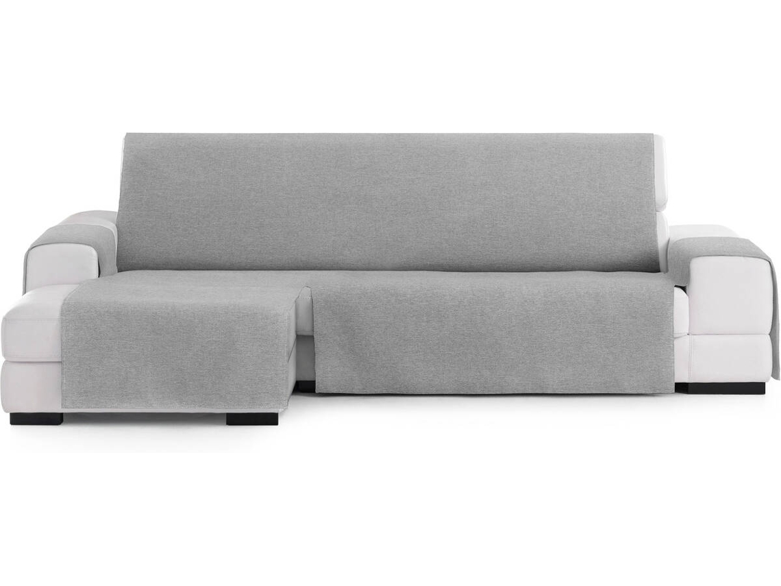 Capa de Chaise Longue Esquerda EYSA Prática Premium Valeria Tecido Elástico (240 x 80 x 220 cm - Poliéster e Algodão - Gris)