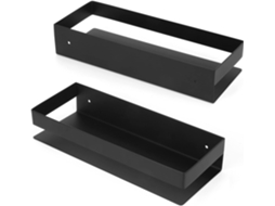 Prateleira Hilitand De 30cm Em Aço Inoxidável Preto Fosco Para Banheiro, Com Estrutura Em Aço Inoxidável 304, Ideal Para