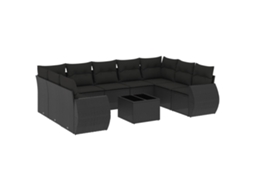 Garden Sofa Set, Garden Sofa Sets Vidaxl Preto Rattan / Vime (n/a)