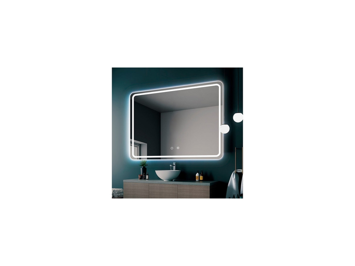 Espelho Led Luz Frontal Fria Duplo Sensor Anti-Embaciamento 70X80Cm MICE COLLECTION