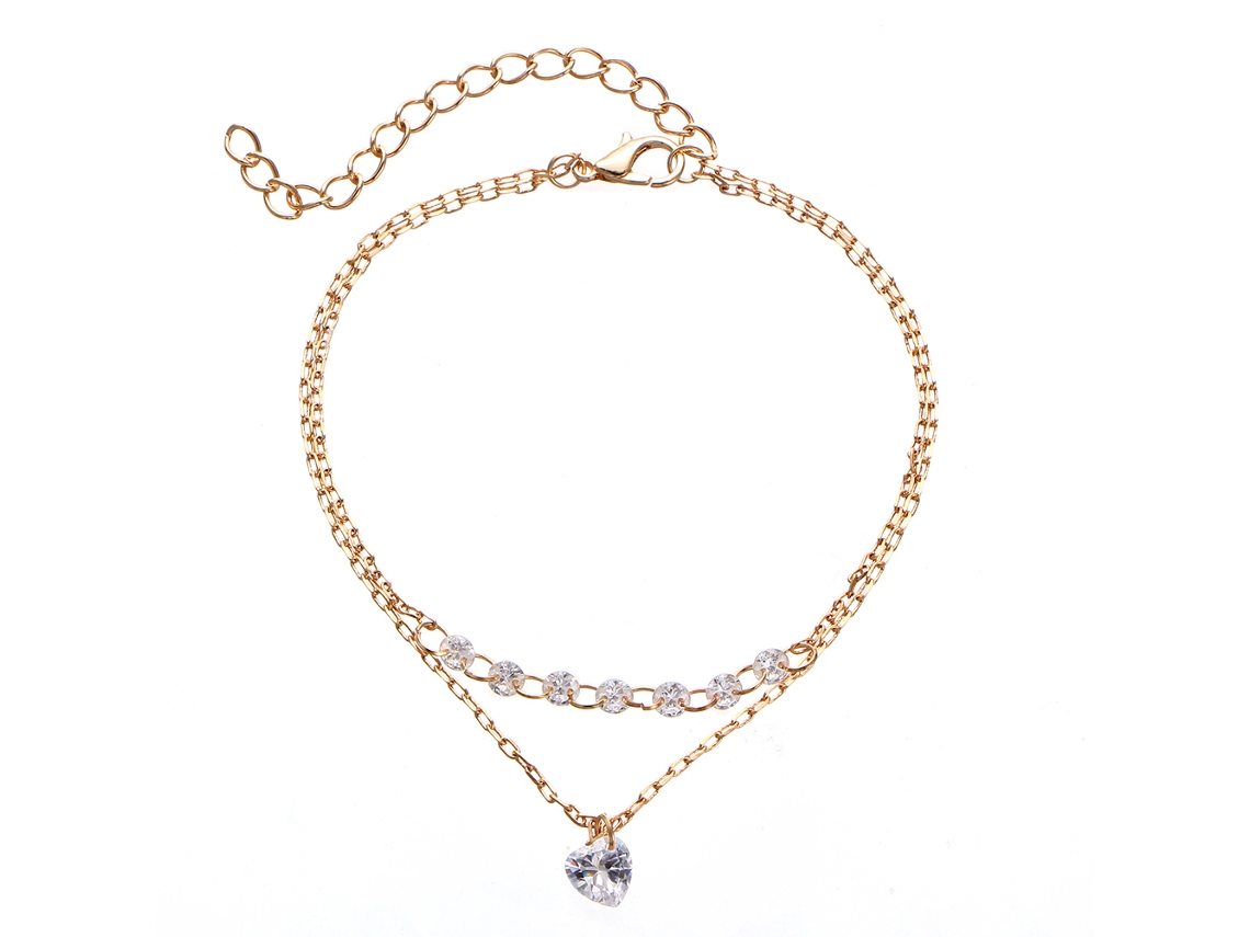 Pulseira Estilo Simples Com Pingente Coração