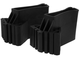 Conjunto De 2 Almofadas Antiderrapantes De Borracha Preta Para Pés De Escada.