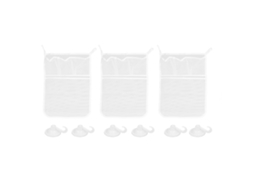 Primerox saco de Malha para Brinquedos de Banho 4 Bolsos com Ventosas Armazenamento Banheiro Bebê